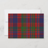 Elegant MacDonald Tartan Pset RSVP-kaart RSVP Kaartje (Achterkant)