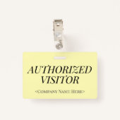 Elegant "MACHTIGDE VISITOR"-badge Badge (Achterkant met clip)
