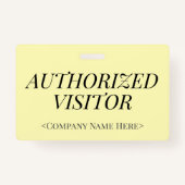 Elegant "MACHTIGDE VISITOR"-badge Badge (Achterkant)