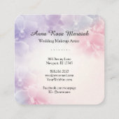 *~* Elegant. Macro Foto Lavendel Roze Bloem Vierkante Visitekaartje (Achterkant)