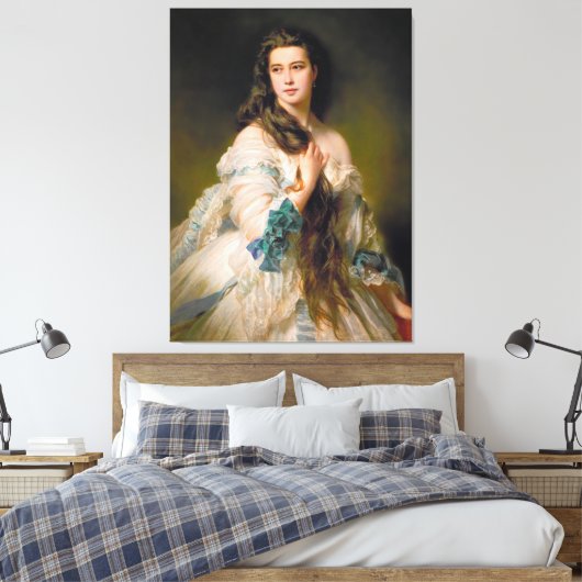 Elegant Madame Rimsky Korsakov Portrait Canvas Afdruk (Insitu (Slaapkamer))