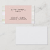 Elegant madish Blush roze Gold White Design Plain Visitekaartje (Voorkant / Achterkant)