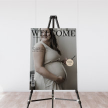 Elegant magazine cover foto Baby shower welkom