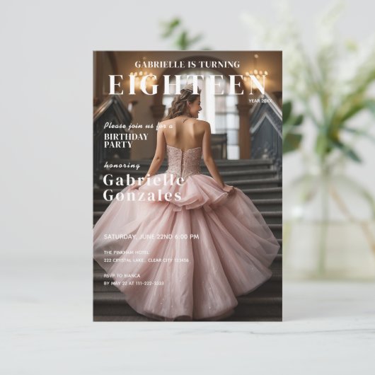 Elegant Magazine Hoesje geïnspireerd op 18e verjaa Kaart (Staand voorkant)