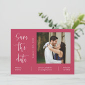 Elegant Magenta de Foto van de Code QR van het Man Kaart (Staand voorkant)