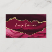 elegant magenta en goudagaat visitekaartje (Voorkant)