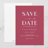 Elegant magenta en wit minimalistisch modern eenvo kaart (Voorkant / Achterkant)