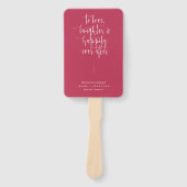 Elegant Magenta minimalistisch programma voor kabe Handwaaier (Voorkant)