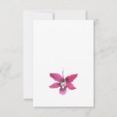 Elegant Magenta Paarse Orchids Floral Bumblebee Bedankkaart (Achterkant)