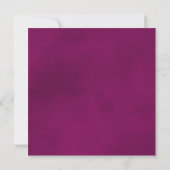 Elegant Magenta Plum Roos met Ovaal Fotohuwelijk Save The Date (Achterkant)