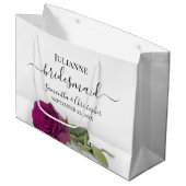 Elegant Magenta Plum Rose Posh Bridesmaid Wedding Groot Cadeauzakje (Voorkant Gekanteld)