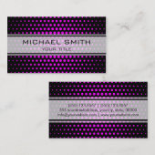 Elegant Magenta Polka Dot patroon Visitekaartje (Voorkant / Achterkant)