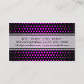 Elegant Magenta Polka Dot patroon Visitekaartje (Achterkant)