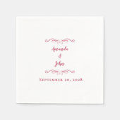 Elegant Magenta Red Classic Formal Wedding Napkins Servet (Voorkant)