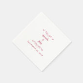 Elegant Magenta Red Classic Formal Wedding Napkins Servet (Hoek)