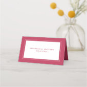 Elegant Magenta Red Wedding Guest Table Number Plaatskaartje (Achterkant)