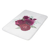Elegant Magenta Roos Floral Bouquet Badmat (Gekanteld)