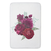 Elegant Magenta Roos Floral Bouquet Badmat (Voorkant Verticaal)