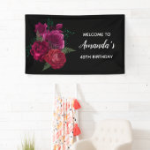 Elegant Magenta Roos Floral Bouquet Birthday Spandoek (Insitu)