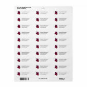 Elegant Magenta Roos Floral Bouquet Etiket (Full Sheet)