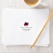 Elegant Magenta Roos Floral Bouquet Etiket (Insitu)