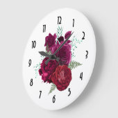 Elegant Magenta Roos Floral Bouquet Grote Klok (Hoek)