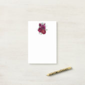 Elegant Magenta Roos Floral Bouquet Post-it® Notes (Op bureau)