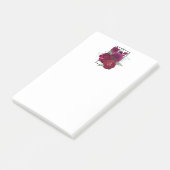 Elegant Magenta Roos Floral Bouquet Post-it® Notes (Schuin)