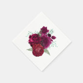 Elegant Magenta Roos Floral Bouquet Servet (Hoek)