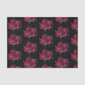 Elegant Magenta Roos Floral Bouquet Tissuepapier (Voorkant)