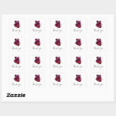 Elegant Magenta Roos Floral Bouquet Vierkante Sticker (Vel)