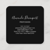 Elegant Magenta Roos Floral Bouquet Vierkante Visitekaartje (Achterkant)