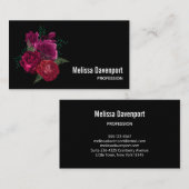 Elegant Magenta Roos Floral Bouquet Visitekaartje (Voorkant / Achterkant)
