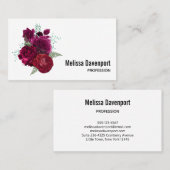 Elegant Magenta Roos Floral Bouquet Visitekaartje (Voorkant / Achterkant)