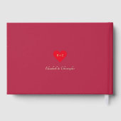 Elegant Magenta Roos Gold Weddings Jubileum Gastenboek (Achterkant)