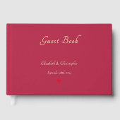 Elegant Magenta Roos Gold Weddings Jubileum Gastenboek (Voorkant)