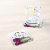 Elegant Magenta Roos Neem niet mijn Drink bruiloft Kartonnen Onderzetters (Insitu)