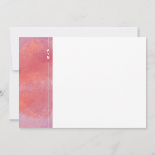 Elegant Magenta Wedding Uitnodiging (Achterkant)