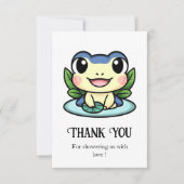 Elegant Magic Frog Baby shower Bedankkaart (Voorkant)