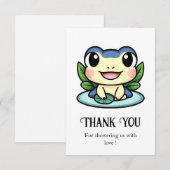 Elegant Magic Frog Baby shower Bedankkaart (Voorkant / Achterkant)