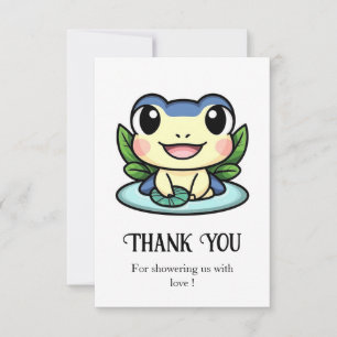 Elegant Magic Frog Baby shower Bedankkaart