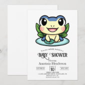 Elegant Magic Frog Baby shower Kaart (Voorkant / Achterkant)