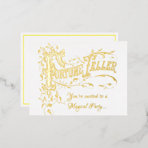 Elegant Magic Show Birthday Party Invitation Folie Uitnodiging Briefkaart