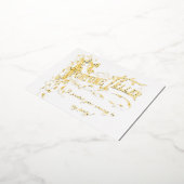 Elegant Magic Show Birthday Party Invitation Folie Uitnodiging Briefkaart (Gedraaid)