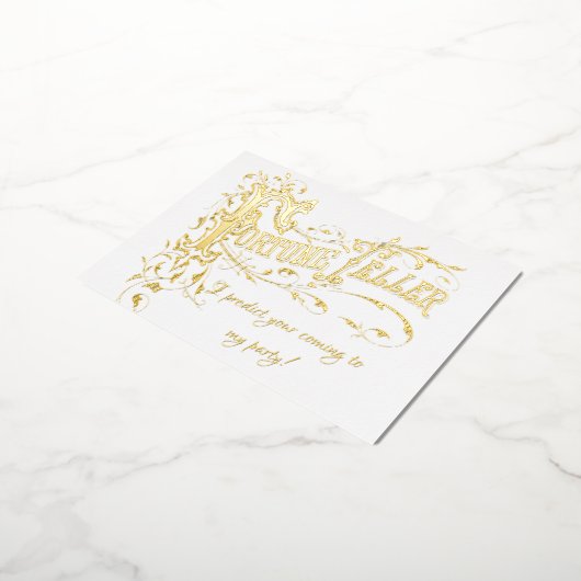 Elegant Magic Show Birthday Party Invitation Folie Uitnodiging Briefkaart (Gedraaid)