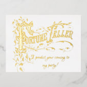 Elegant Magic Show Birthday Party Invitation Folie Uitnodiging Briefkaart (Voorkant)