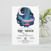 Elegant Magic Stars Baby shower Kaart (Staand voorkant)