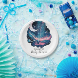 Elegant Magic Stars Baby shower Papieren Bordje