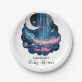 Elegant Magic Stars Baby shower Papieren Bordje (Voorkant)