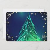 Elegant  Magical Christmas  Pines Festive Kaart (Achterkant)